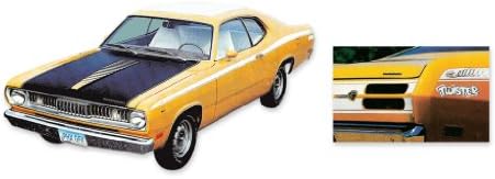 Phoenix Graphix 1972 Plymouth Duster Twister w/očne jabučice Kompletne naljepnice i pruge - bijeli