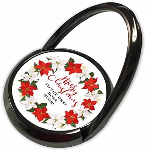 3Drose Sretan Božić najboljem šefu ikad - Poinsettia vijenac - telefonski prstenovi