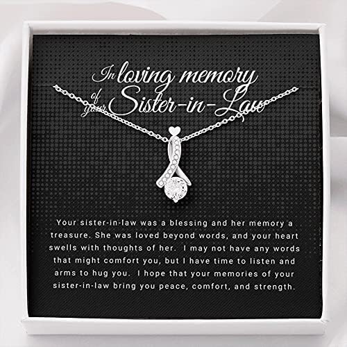 Ogrlica s porukama, ručno izrađeni nakit, božićni pokloni-Ogrlica za sjećanje, poklon sućuti, smrt sestre sestre, spomen-sestra, dar