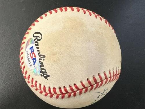 Hank Aaron & Willie Mays potpisali su autogramiranog Williama Whitea N.L bejzbol PSA CoA - Autografirani bejzbols