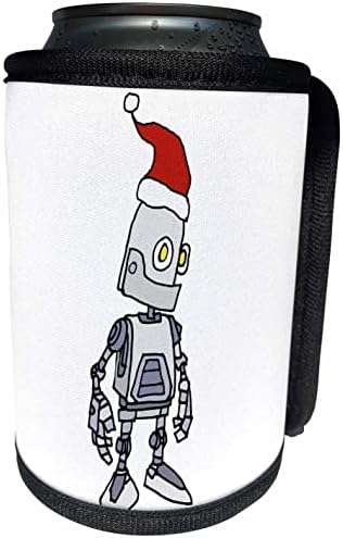 3Drose Slatki smiješni robot koji nosi Djed Božićnjak Božić. - Omota za hladnjak za hladnjak