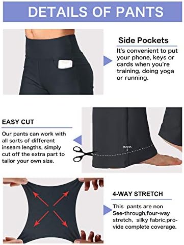 Nuveti ženske bootcut joga hlače za kontrolu trbuha Trgovina trening bez promatranja joga hlača