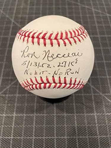 Ron Necciai Pittsburgh Pirates 5/13/52 27 K je bez hit not potpisani bejzbol JSA - Autografirani bejzbols