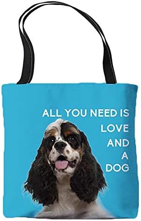 Sve što trebate je ljubav i pseće platno torbice kokera Spaniel Design Dizajn