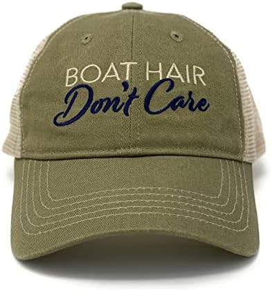 Crave Hats Boat Kosa ne briga šešir, jezero kapica za kosu, šešir kamiona za žene, šešir za bejzbol