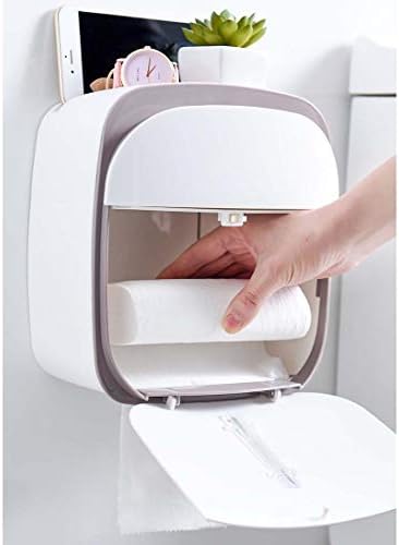 FXBZA držač toaletnog papira Zidni nosač bez bušenja selftive i vodootporno tkivo držač kotrljanja kupaonice Organizacija za pohranu