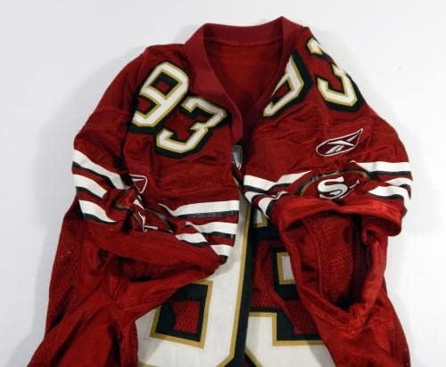 2003. San Francisco 49ers Tom Landry 93 Igra izdana Red Jersey 48 DP46968 - Nepotpisana NFL igra korištena dresova