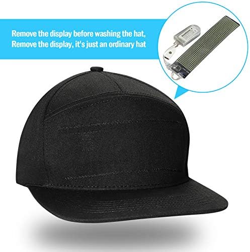 Liovode LED šeširi, LED kape za prikaz poruke Bluetooth Uređivanje cool šešira za zabavu