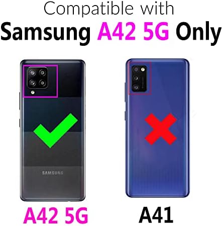 Kompatibilan sa Samsung Galaxy A42 5G Torbica-novčanik Crossbody rameni pojas postolje-držač za kartice Višenamjenski 2 u 1 Odvojiva