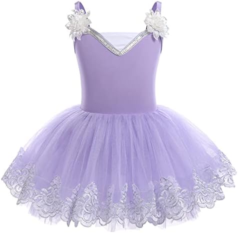 Afavum mališana djevojaka šljokica freges camisole baletna plesna haljina sjaj perje tutu suknjena leotarda balerina plesna odjeća