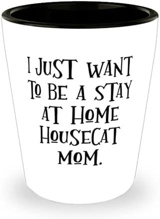 Samo želim biti mama kućne mačke koja ostaje kod kuće. Čaša, poklon prijatelja za kućnu mačku, cool keramička šalica za prijatelje