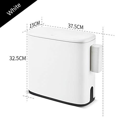 Jednostavna kutna kanta za kupaonicu od 11 litara, s prešom za odlaganje vrećica koja otvara plastičnu kuhinjsku kantu za smeće, pravokutnu