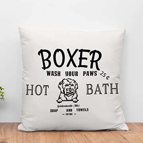 Goldendoodle mix jastuk poklopac psa boksera oprate šapu za bacanje jastuka za pse ljubitelj poklon jastuka seoska kuća Pozbljena jastuci
