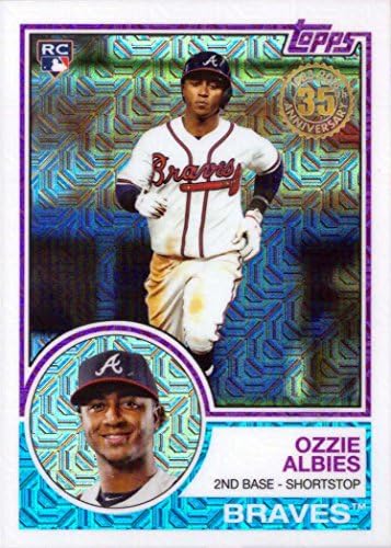 2018 Topps 1983 Chrome Silver Refrantor 26 Ozzie Albies Baseball Rookie Card