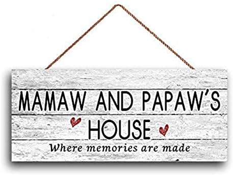 GUQFF novi znak Mamaw i Papaw's House Sign, gdje su uspostavljene uspomene, uznemireni stil, poklon za bake i djedove, otporne na vremenske