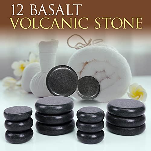 Prijenosni set za zagrijavanje kamena za masažu električni spa masažer s vrućim kamenjem i komplet za grijanje sa 6 velikih i 6 malih