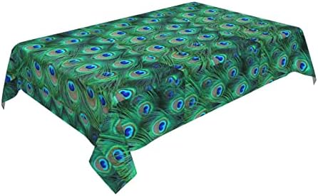 Preslatki zeleni paunski stolnjak Premium tablecloth za vjenčanje/banket/restoran - pravokutna poliesterska tkanina od stola od tkanine