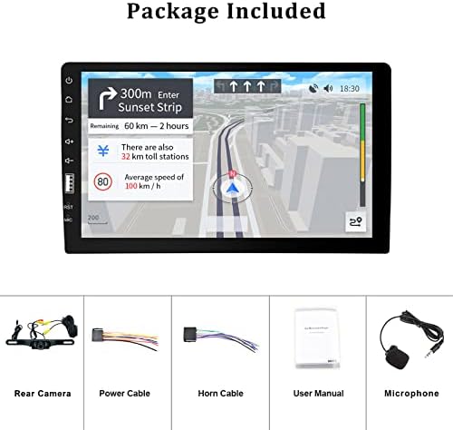 Jedan DIN zaslon osjetljivog zaslona s Apple CarPlay & Android Auto, 9 -inčni 1 DIN automobil radio s Bluetooth FM/AM Mirror Link za