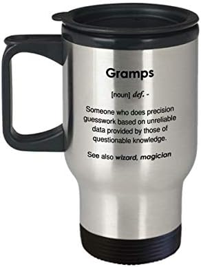 Smiješna Gramps Definicija šalica za kavu - Putnička šalica od 14oz