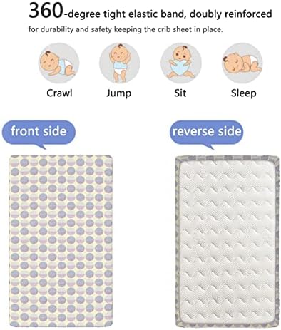 Pastelni tematski obloženi krevetić, madrac sa standardnim krevetićima ugrađeni list ultra mekanog materijala-piskanog madraca ili