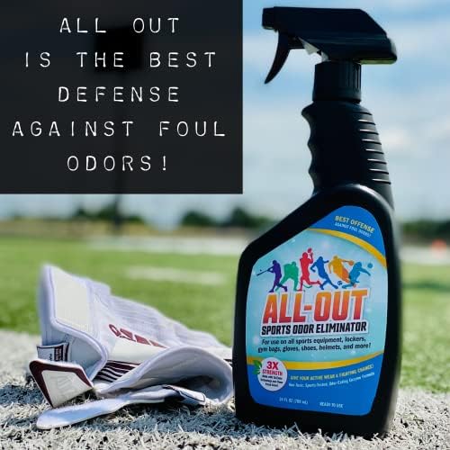 All-Out Sports All Out Sports Eliminator Spray i deodorizer za smrdljive rukavice, šešir, torbe za teretanu, kacige, dresove, jastučiće,