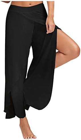 Yoga harem hlače za žene 2023 bočno podijeljeno vrećasto trening jogger jogger hlače visokog struka Cinch dno opuštene sportske hlače