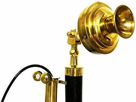 Crystal-Crafts Zlatni mesingani američki fiksni telefon Vintage Rotary Dial Swaylestick Telefon