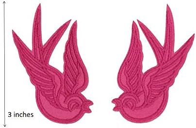 Slatka-patch jedan par proguta vruće ružičasto vezeno željezo na šivanju na patch heavy metal rock rock punk tetovaža amblem
