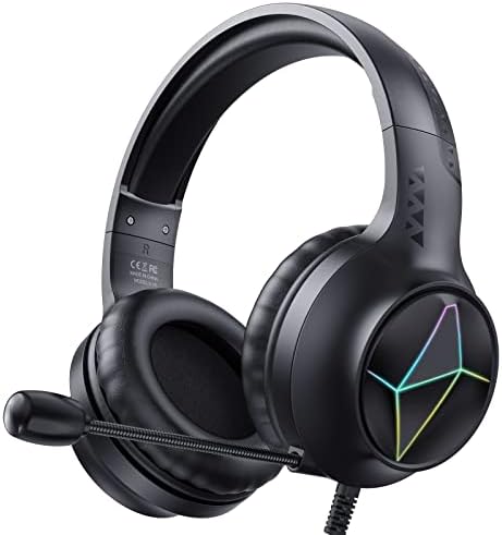 ONITOON PC žičane headset slušalice za igre s mikrofonom, gaming slušalice za PS4 s odvojivim mikrofonom, Шумоподавляющая RGB led pozadinsko