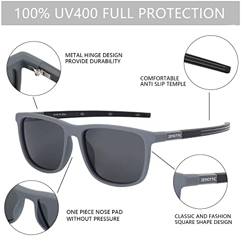 Sunčane naočale s kvadratnom polarizacijom za muškarce-lagani okvir od 900, ultraljubičasto blokiranje, za vožnju, ribolov, golf,