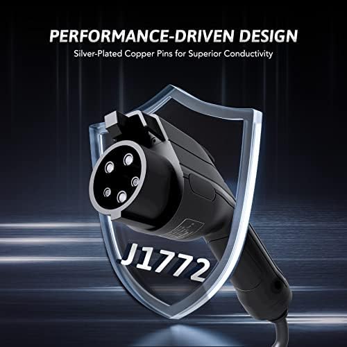 Adapter J1772 za Tesla 80A 240 v ac adapter, kompatibilan sa Tesla Model S 3 X Y i prijenosni punjač J1772 240 32 ampere s 25-noga