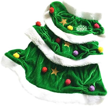 Odjeća za male pse haljina za pse u obliku božićnog drvca, 1 kom Božićna haljina za pse Božićna odjeća za pse Božićna haljina za mačke