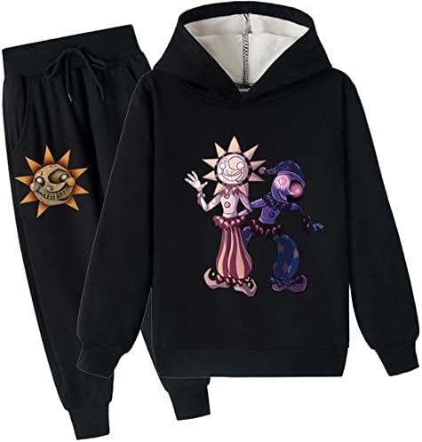 Ateecp Kid Sundrop i Moondrop kapuljača s kapuljačom i jogger hlačama 2 PCS set-fleece staza za dječačke djevojčice