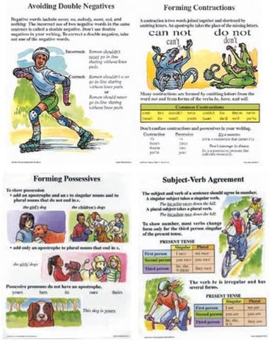 8 Pack McDonald Publishing Poster Set Osnovna gramatička pravila