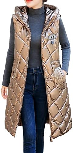 Žene ležerne jakne s kapuljačom s kapuljačama s patentnim zatvaračem labava jakna bez rukava dugi kaput dugi kožni prsluk bez rukava