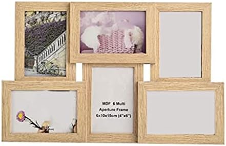 Liruxun kolaž Višestruki okviri za slike za 6 fotografija u drvenim 4 x 6 inča, MDF zidni okvir