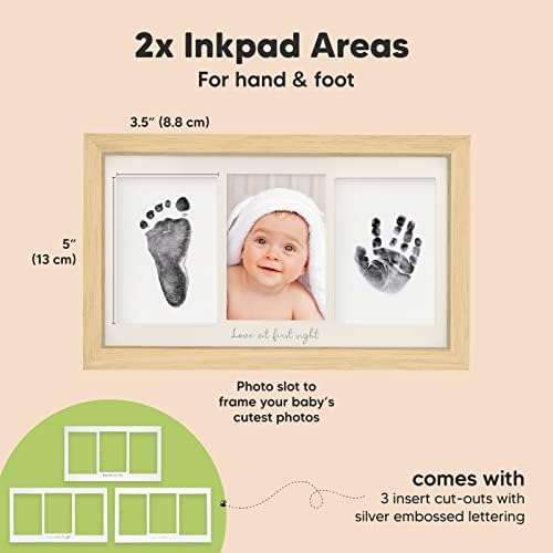 Keababies okvir za bebe i otiske za bebe bez tinte i filc s pismom za bebe - personalizirani okvir za bebe slike za novorođenče - dječji