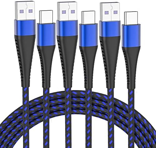 USB C kabel, 3Pack 10 ft Type C punjač 3A brzo punjenje, dugi USB A do USB-C kabelskog telefona punjač kabela 10 stopa najlon za pleteni