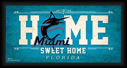 Miami Marlins uokviren 10 x 20 Doma Sweet Home Collage - MLB timovi i kolaže