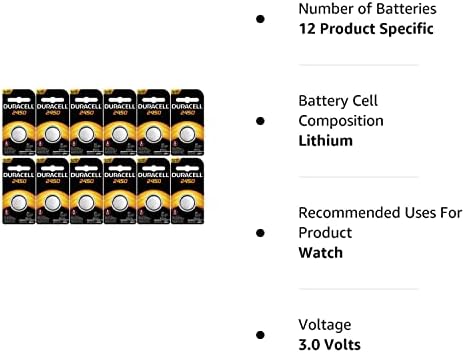 12 paketa baterija od 2450 3,0-voltnog litijevog novčića