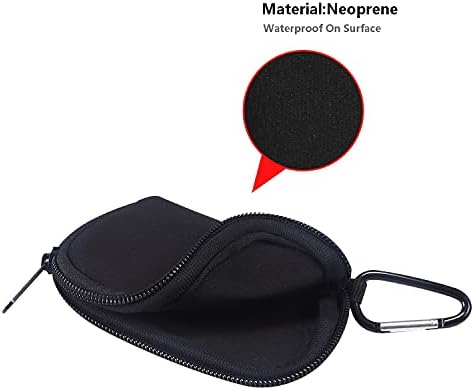 Kožni telefon za futrolu za neoprene za nošenje slušalica s karabinom ， Zipper prijenosni torbica kompatibilna s bežičnim slušalicama