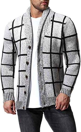 Muški jesen kaput, otvoreni moderni rad s dugim rukavima kardigan muška zima čvrsti kabel pleteni džemper fit najmekši13