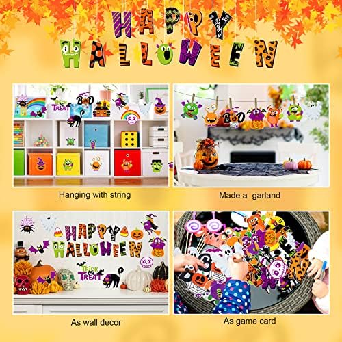 52 komadi Halloween izrezani izlasci Sretni Halloween Monster Tematska učionica Bilten Trik ili tretiranje bundeve šišmiša Ghost Witch