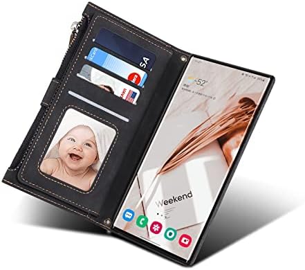 LBYZCASE Torbica za Samsung Galaxy S22 Ultra 5G za žene, podesiv remen preko ramena, čvrsta džep, utora za kartice, zaštitna torbica