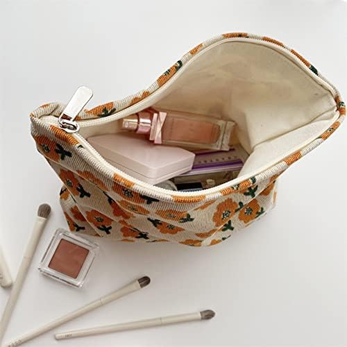 Tboline cvjetna kozmetička torba vrećica velikog kapaciteta pamučna make up vrećica cvjetna vrećica s kovanicama torbica za toaletna