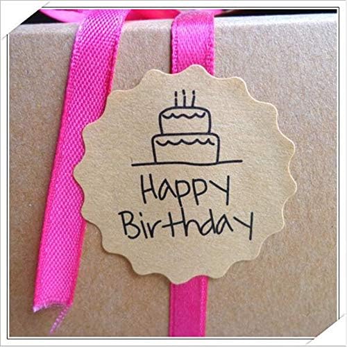 120pcs val Sretan rođendan naljepnica kraft papir naljepnica ljepljiva omotnica pečat hrana Pekara kolačiće. poklon naljepnice