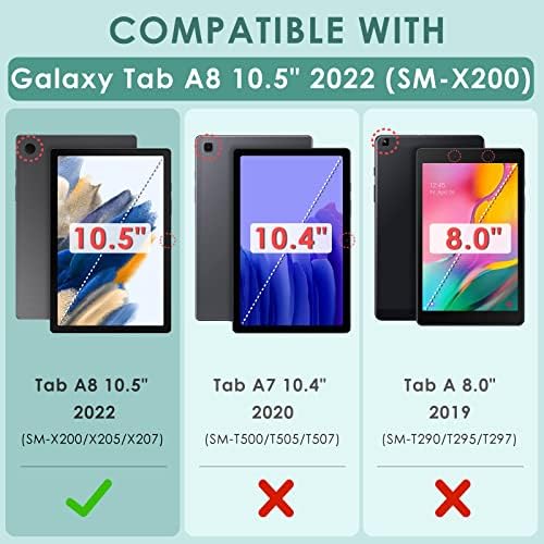 Detuosi rotirajuća futrola za Samsung Galaxy Tab A8 10,5 inč 2022, Galaxy Tab A8 10,5 Poklopac tableta, 【Automatsko spavanje/buđenje】