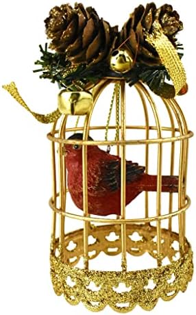 Homeford minijaturni kardinalni ptičji kavez božićni ukrasi, 3-3/4-inčni, 2-komad