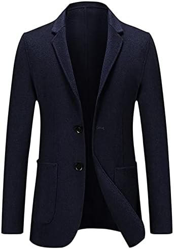 Muška casual vuna mješavina Sport kaput Vintage Slim Fit 2 Button odijelo jakne lagane čvrste blejzerske kapute
