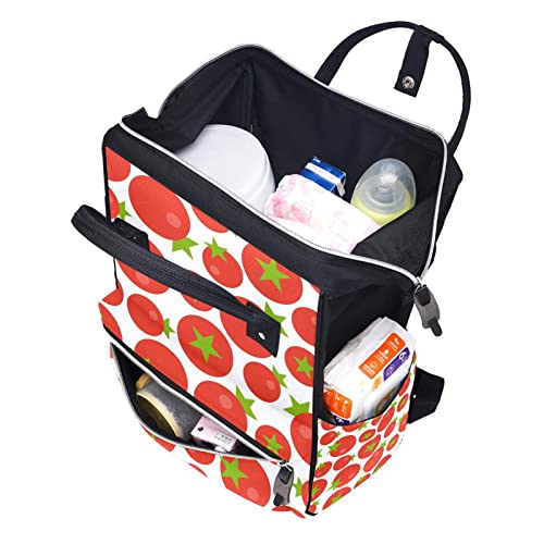 Povrće crvena rajčica uzorak pelena torbe torbe mame ruksak veliki kapacitet pelena torbe za njegu za njegu bebe